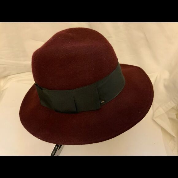 Kate Spade New York hats off Burgundy  black  Hat - One Size  Gorgeous - Picture 6 of 12